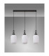 Yorktown Linear 3 Light Pendant 20cm Tubular Ribbed Glass Black Chrome/Matt Black Opal-10
