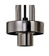 Yorktown Linear 3 Light Pendant 20cm Almond Ribbed Glass Black Chrome/Matt Black Clear-6