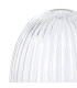 Yorktown Linear 3 Light Pendant 20cm Almond Ribbed Glass Black Chrome/Matt Black Clear-8