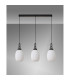 Yorktown Linear 3 Light Pendant 20cm Almond Ribbed Glass Black Chrome/Matt Black Opal-10