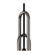 Yorktown Linear 3 Light Pendant E27 23cm Pear Glass Smoked/Clear Black Chrome/Matt Black-5