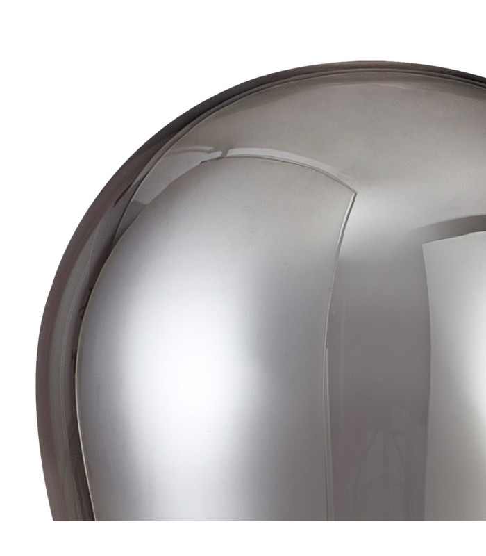 Yorktown Linear 3 Light Pendant E27 23cm Pear Glass Smoked/Clear Black Chrome/Matt Black-8