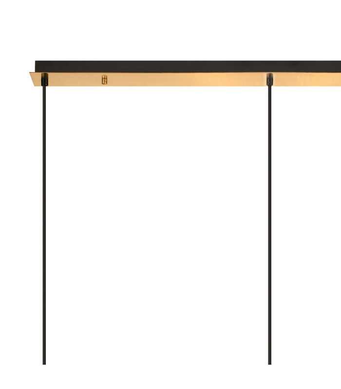 Yorktown Linear 3 Light Pendant E27 23cm Pear Glass Brass Gold/Clear Brass Gold/Matt Black-6