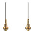 Yorktown Linear 3 Light Pendant E27 23cm Pear Glass Brass Gold/Clear Brass Gold/Matt Black-7