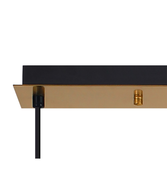 Yorktown Linear 3 Light Pendant E27 23cm Pear Glass Brass Gold/Clear Brass Gold/Matt Black-8