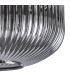 Yorktown Linear 3 Light Pendant E27 Copper/Matt Black 30cm Pumpkin Shaped Ribbed Smoked Glass-7