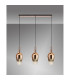 Yorktown Linear 3 Light Pendant E27 23cm Pear Glass Copper/Clear Copper/Matt Black-3
