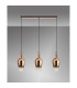 Yorktown Linear 3 Light Pendant E27 23cm Pear Glass Copper/Clear Copper/Matt Black-10