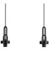 Yorktown Linear 3 Light Pendant 20cm Almond Ribbed Glass Matt Black/Matt Black Champagne-9