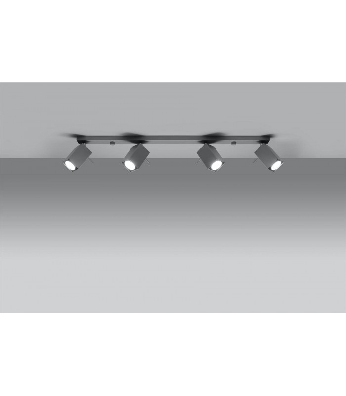 4 Light Spotlight Bar Grey, GU10 - 3