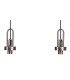 Yorktown Linear 4 Light Pendant 20cm Almond Ribbed Glass Antique Silver/Matt Black Smoked-5