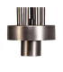 Yorktown Linear 4 Light Pendant 20cm Almond Ribbed Glass Antique Silver/Matt Black Smoked-7
