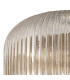 Yorktown Linear Pendant 4 x E27 Black Chrome/Matt Black 30cm Pumpkin Shaped Ribbed Champagne Glass-6