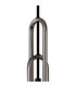 Yorktown Linear Pendant 4 x E27 Black Chrome/Matt Black 30cm Pumpkin Shaped Ribbed Champagne Glass-8