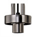 Yorktown Linear Pendant 4 x E27 Black Chrome/Matt Black 30cm Pumpkin Shaped Ribbed Champagne Glass-9