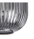 Yorktown Linear 4 Light Pendant 20cm Tubular Ribbed Glass Black Chrome/Matt Black Smoked-9