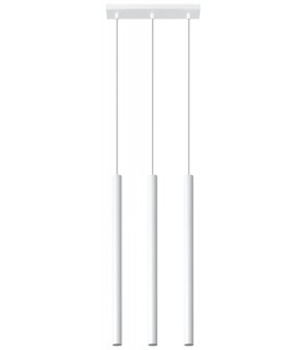 3 Light Staight Bar Drop Pendant White, G9 - 1