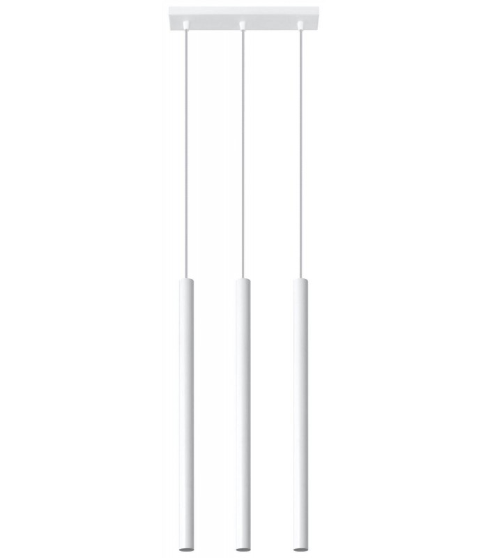 3 Light Staight Bar Drop Pendant White, G9 - 1