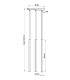 3 Light Staight Bar Drop Pendant White, G9 - 2