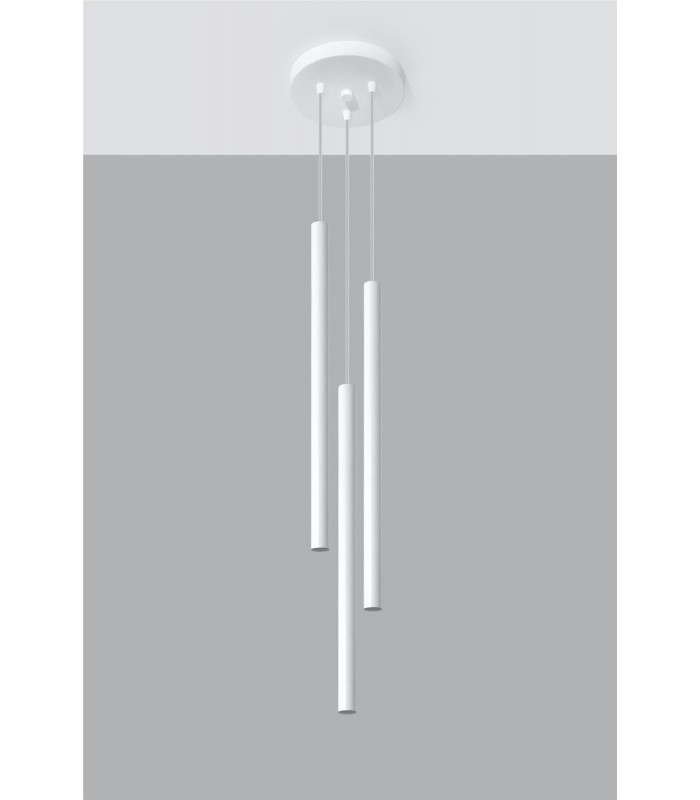 3 Light Cluster Drop Pendant White, G9 - 4