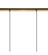 Yorktown Linear 4 Light Pendant 20cm Tubular Ribbed Glass Brass Gold/Matt Black Opal-4