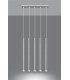 5 Light Staight Bar Drop Pendant White, G9 - 3