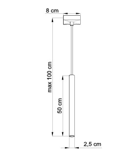 1 Light Ceiling Pendant Black, G9 - 2