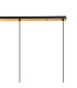 Yorktown Linear 4 Light Pendant 20cm Almond Ribbed Glass Brass Gold/Matt Black Champagne-6