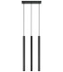 3 Light Staight Bar Drop Pendant Black, G9 - 1