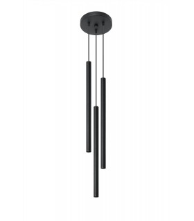 3 Light Cluster Drop Pendant Black, G9 - 1