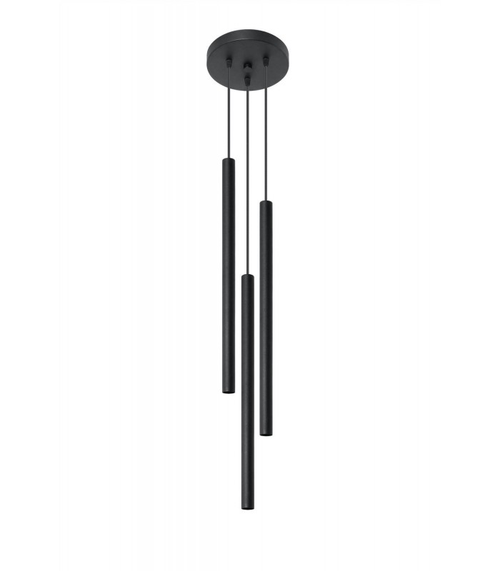 3 Light Cluster Drop Pendant Black, G9 - 1