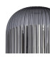 Yorktown Linear 4 Light Pendant 20cm Tubular Ribbed Glass Copper/Matt Black Smoked-8
