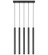5 Light Staight Bar Drop Pendant Black, G9 - 1