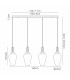 Yorktown Linear 4 Light Pendant E27 23cm Pear Glass Copper/Clear Copper/Matt Black-2