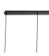 Yorktown Linear 4 Light Pendant 20cm Almond Ribbed Glass Matt Black/Matt Black Champagne-8