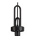 Yorktown Linear 4 Light Pendant 20cm Almond Ribbed Glass Matt Black/Matt Black Champagne-9