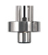Yorktown Linear 4 Light Pendant 20cm Tubular Ribbed Glass Polished Nickel/Matt Black Champagne-6