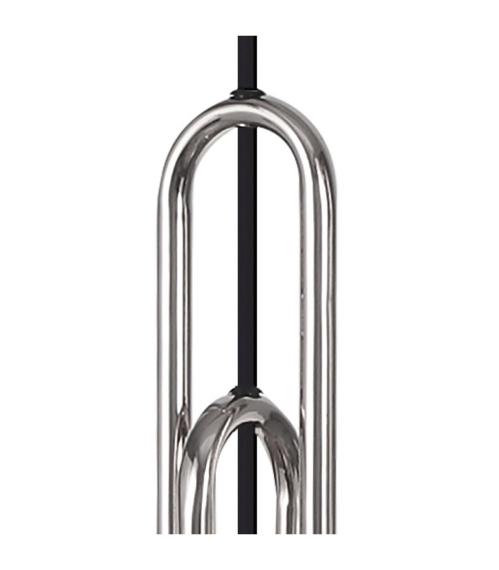Yorktown Linear 4 Light Pendant 20cm Almond Ribbed Glass Polished Nickel/Matt Black Opal-5