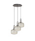 Yorktown 65cm 2m Round Pendant 3 x E27 Pewter/Matt Black 30cm Pumpkin Shaped Ribbed Champagne Glass-4