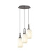 Yorktown 55cm Round 3 Light Pendant 20cm Tubular Ribbed Glass Aged Pewter/Matt Black Opal-1