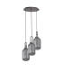 Yorktown 55cm Round 3 Light Pendant 20cm Tubular Ribbed Glass Aged Pewter/Matt Black Smoked-4