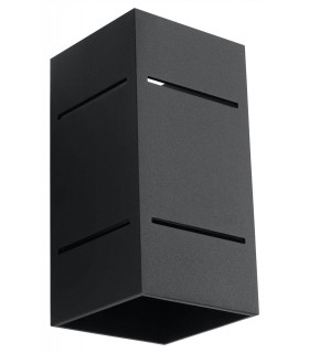 1 Light Flush Wall Light Black, G9 - 1