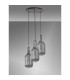 Yorktown 55cm Round 3 Light Pendant 20cm Tubular Ribbed Glass Aged Pewter/Matt Black Smoked-10