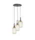 Yorktown 55cm Round 3 Light Pendant 20cm Tubular Ribbed Glass Aged Pewter/Matt Black Champagne-1
