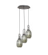 Yorktown 55cm Round 3 Light Pendant 20cm Almond Ribbed Glass Aged Pewter/Matt Black Smoked-1
