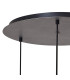 Yorktown 55cm Round 3 Light Pendant 20cm Almond Ribbed Glass Aged Pewter/Matt Black Smoked-7