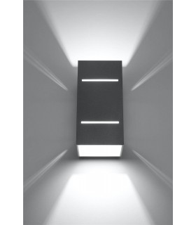 1 Light Flush Wall Light Grey, G9 - 2