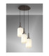 Yorktown 55cm Round 3 Light Pendant 20cm Tubular Ribbed Glass Antique Silver/Matt Black Opal-3