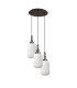 Yorktown 55cm Round 3 Light Pendant 20cm Tubular Ribbed Glass Antique Silver/Matt Black Opal-4