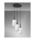 Yorktown 55cm Round 3 Light Pendant 20cm Tubular Ribbed Glass Antique Silver/Matt Black Opal-9